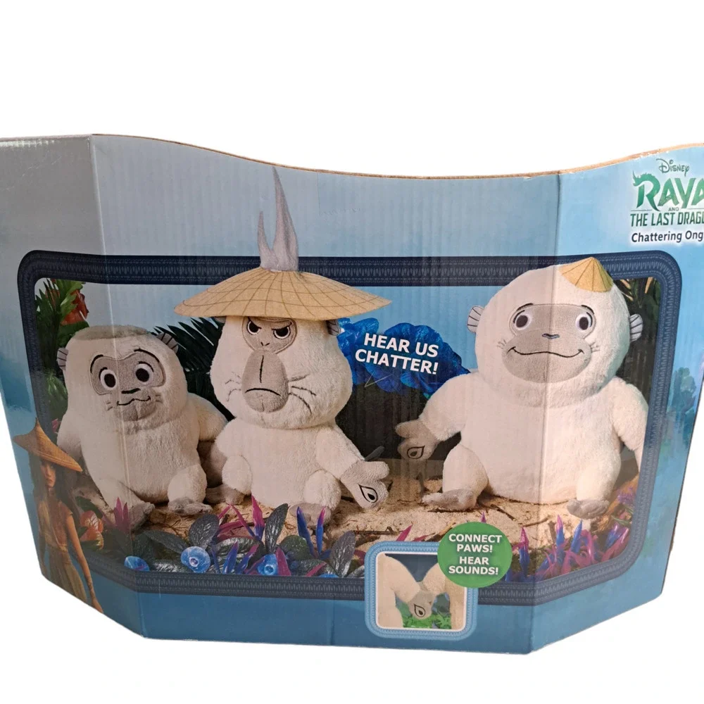 Disney Raya The Last Dragon Unisex Beige 3-Piece Set Chattering Ongis Plush NEW